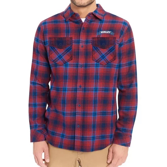 HURLEY HEAD OF CLASS OXFORD LS BUTTON UP TOP
SIZE: EXTRA LARGE NWT - Picture 1 of 9